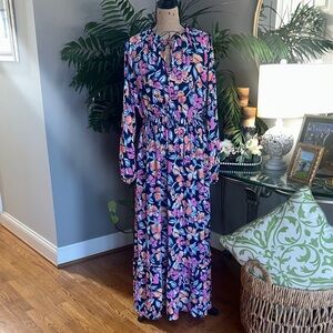 Wonderly NWT Vibrant Floral Long Sleeve Dress